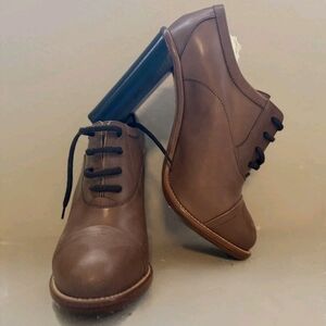 Chloe Brown Lace-Up Heels